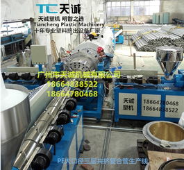 天誠塑機 專業(yè)PE鋼塑復合管襯塑管生產設備與擠出機廠家直銷，提供全面技術咨詢
